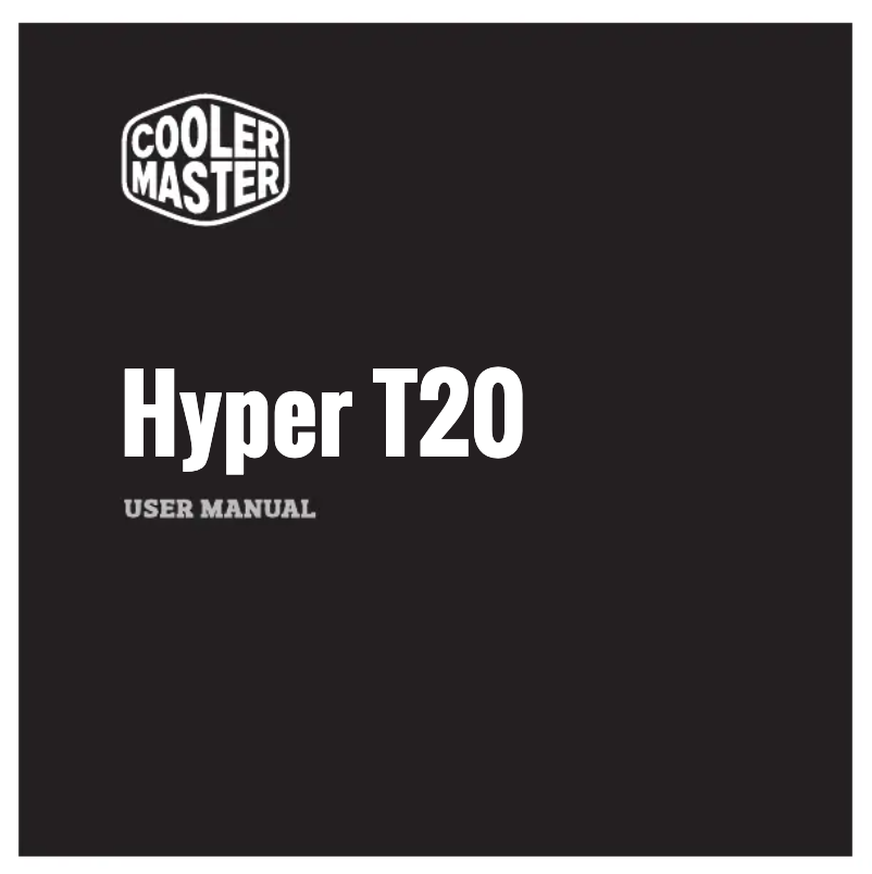 First page image of the manual for Hyper T20