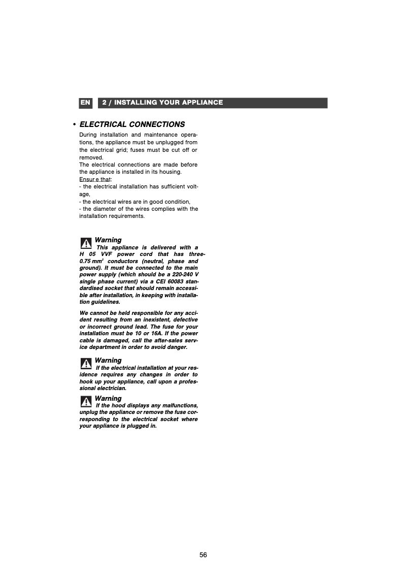 Page 1 of the manual Installation Guide Brandt BHB6902X