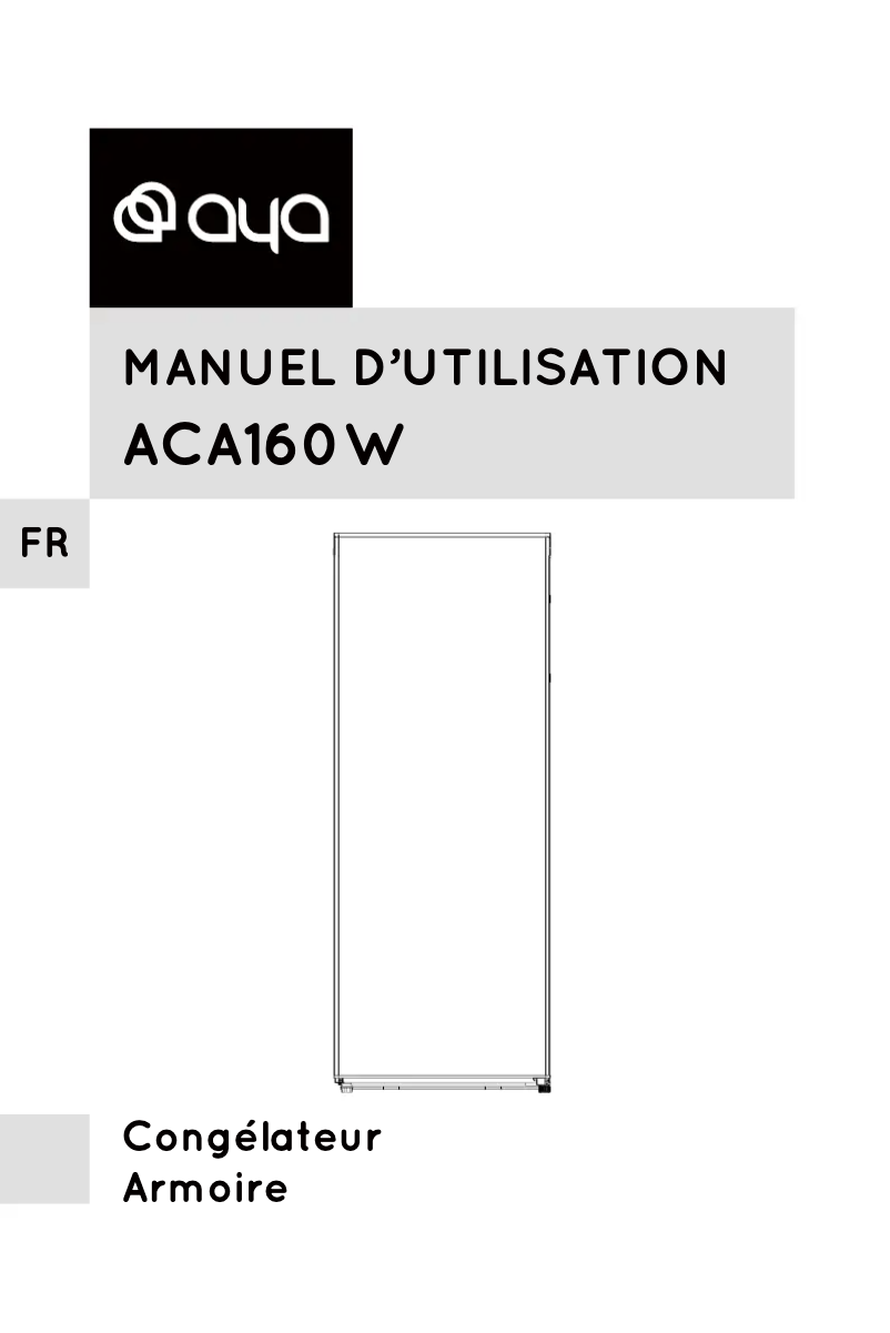 First page image of the manual for ACA160W