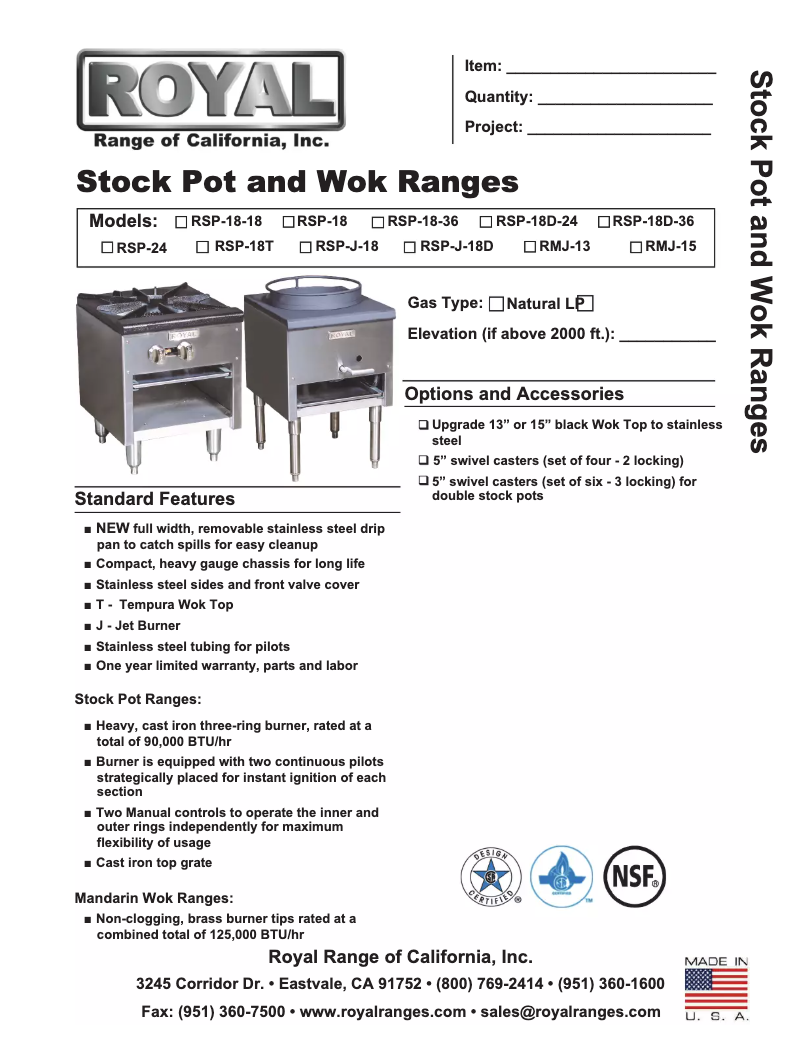 First page image of the manual for RSP-18D24