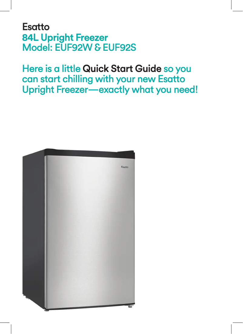 First page image of the manual for EUF92S