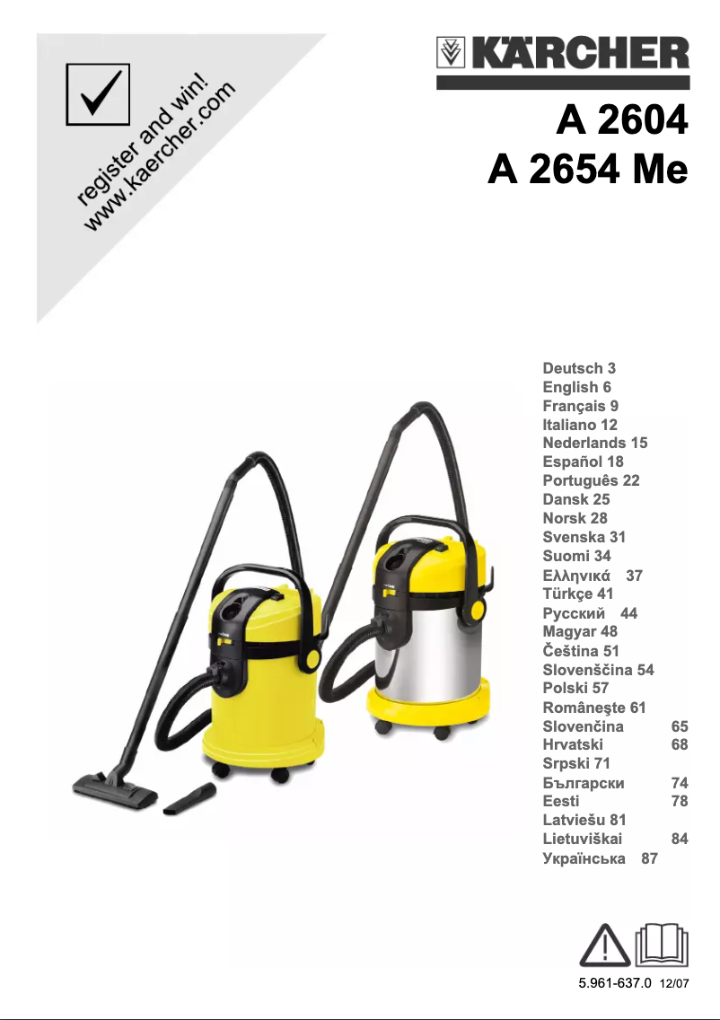 First page image of the manual for A 2604