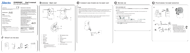 Image de la première page du manuel de l'appareil DVM2043C