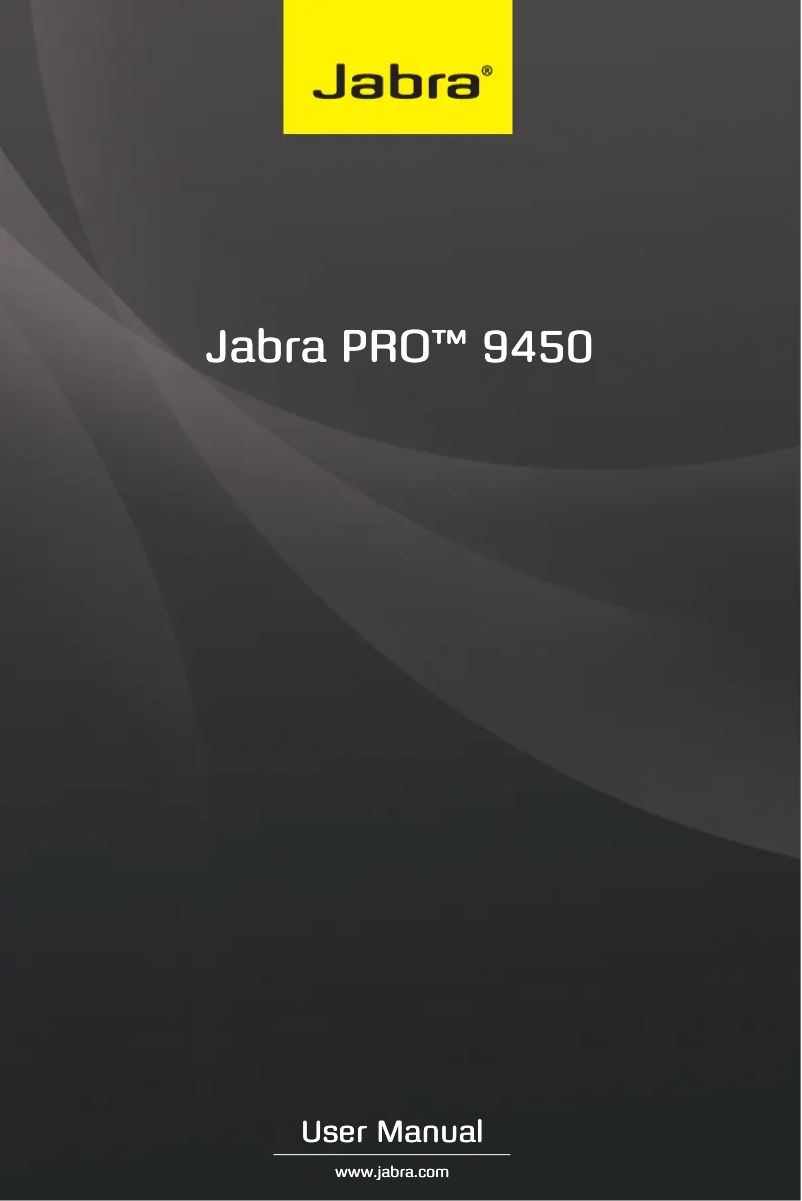 First page image of the manual for PRO 9450 EMEA
