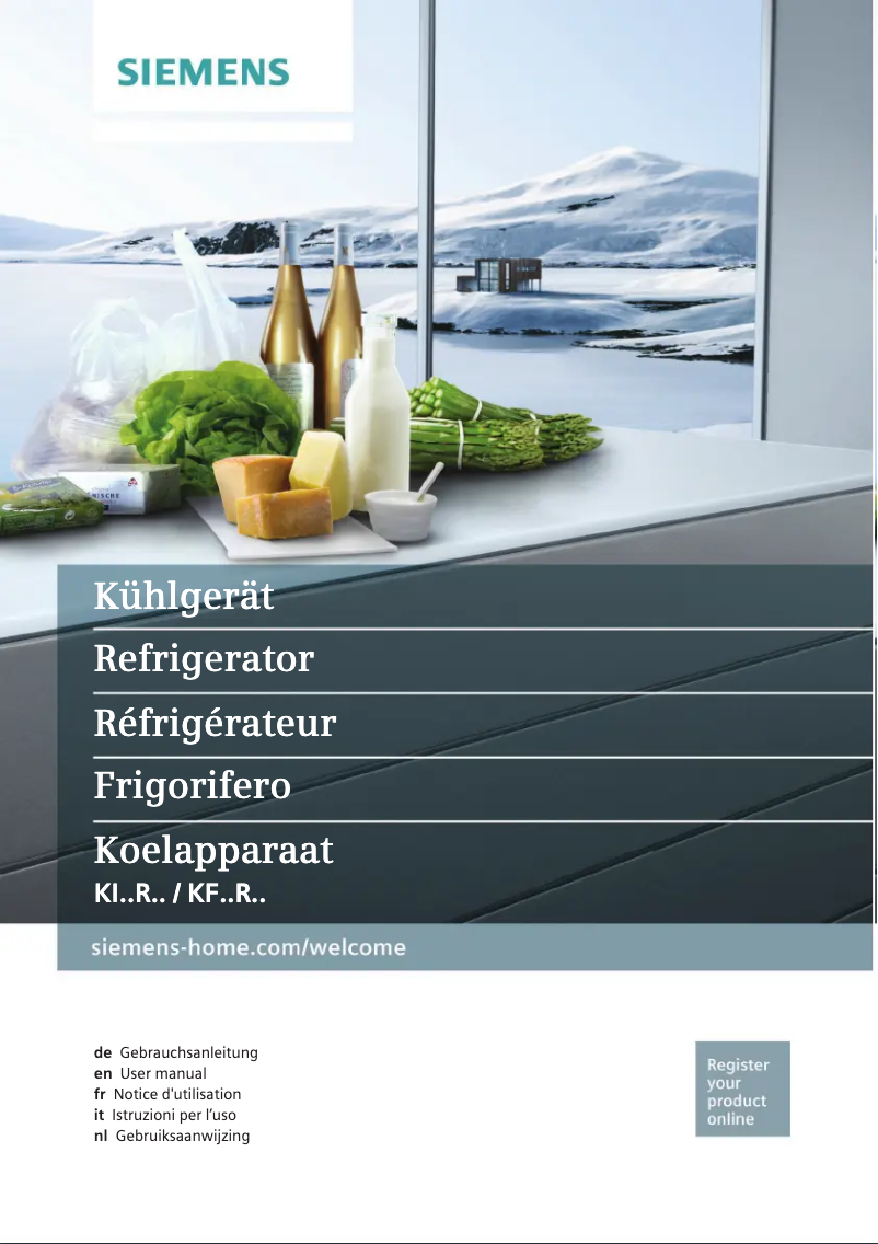Page 1 of the manual User Manual Siemens KI20RA61