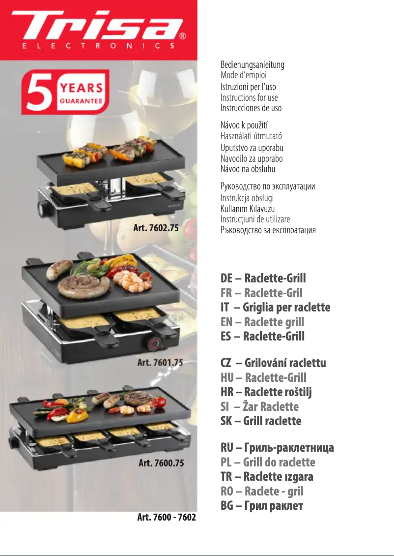 Page 1 de la notice Manuel utilisateur Trisa Style 2 7602.75