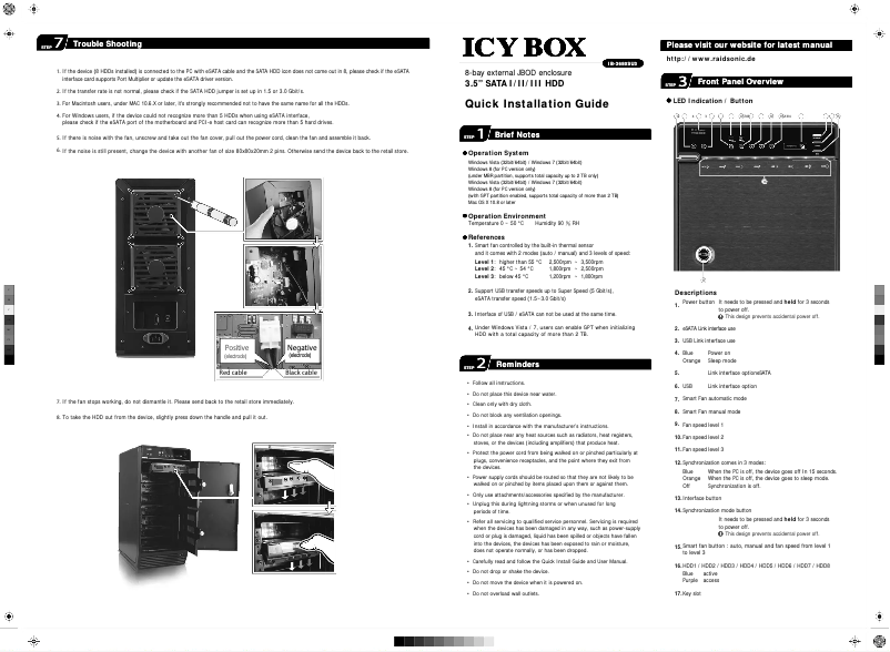 Page 1 of the manual Instruction Manual Icy Box IB-3680SU3