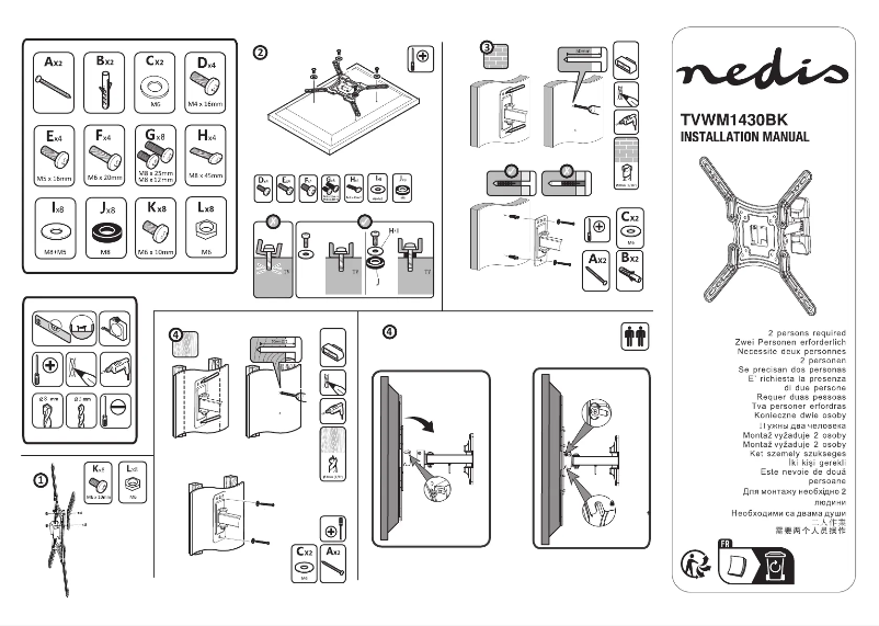 Page 1 of the manual User Manual Nedis TVWM1430BK
