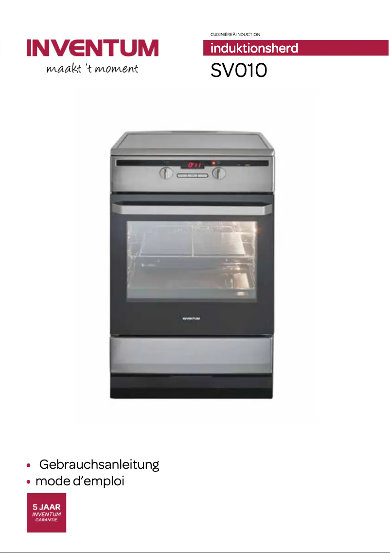 First page image of the manual for SV010