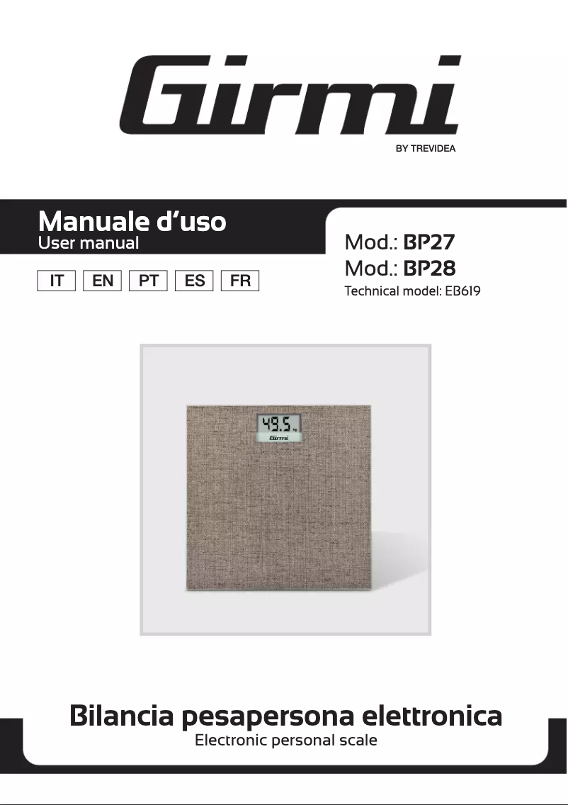 First page image of the manual for BP28