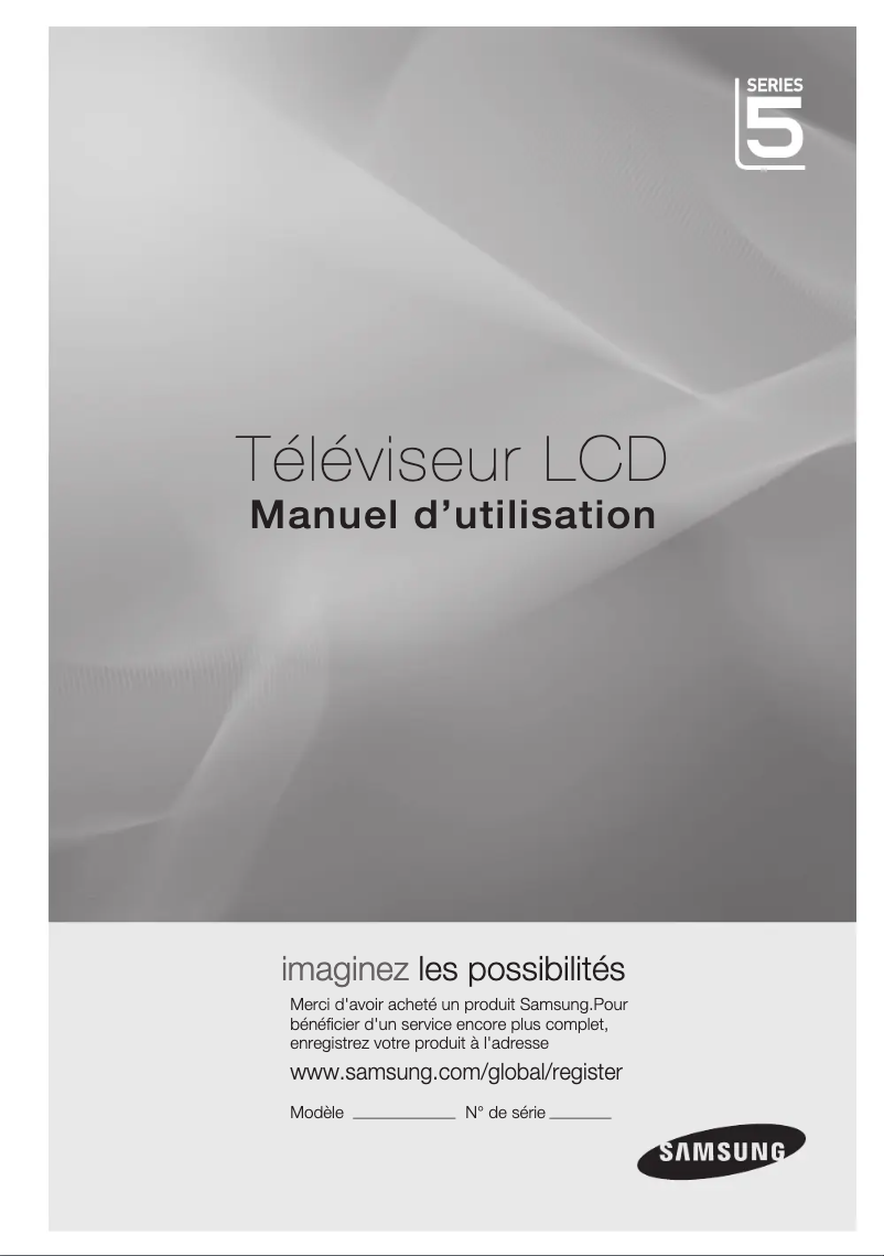 First page image of the manual for LA37C550J1R
