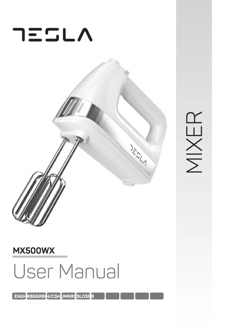 Page 1 of the manual User Manual Tesla MX500WX