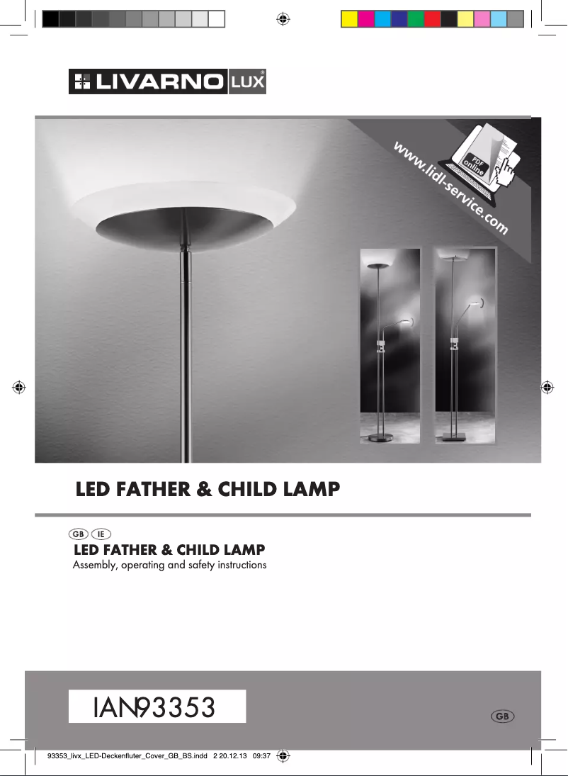 First page image of the manual for IAN 93353