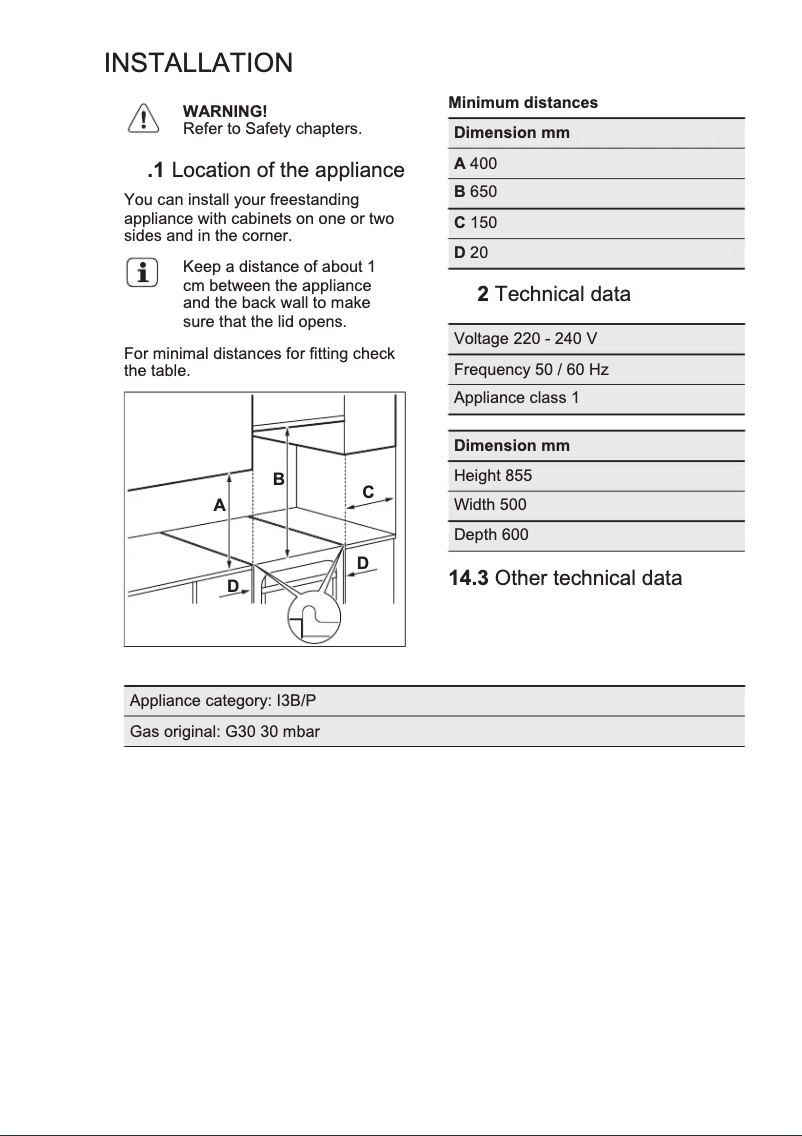 First page image of the manual for EKG51105OX