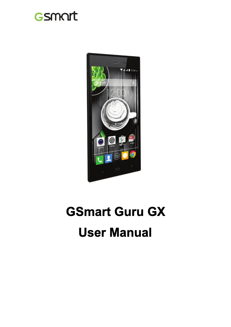 Page 1 of the manual User Manual GSmart Guru GX