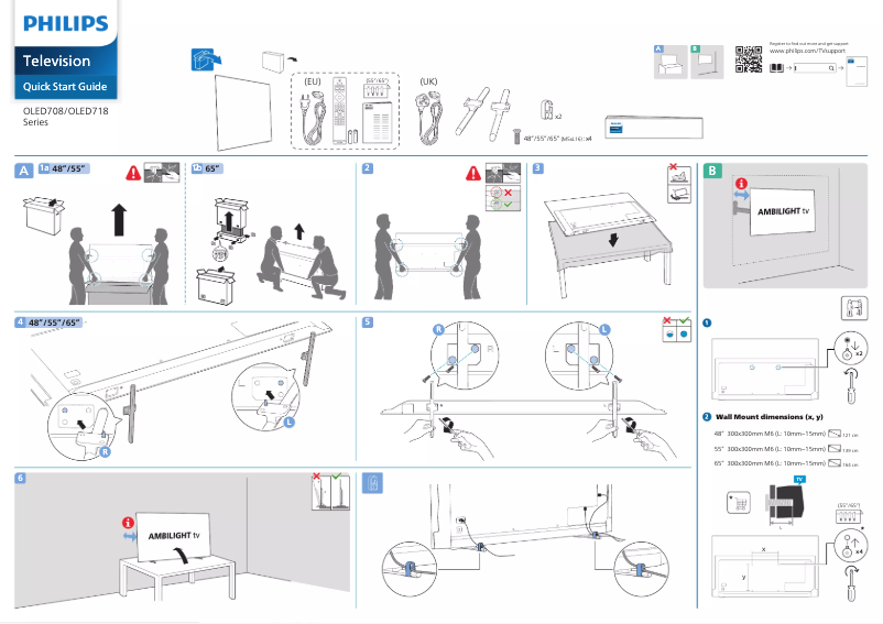 First page image of the manual for 48OLED718