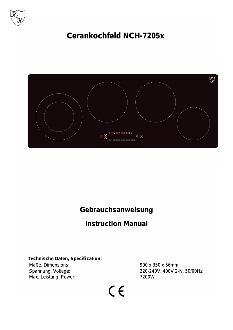 Page 1 of the manual User Manual K&H NCH-7205x
