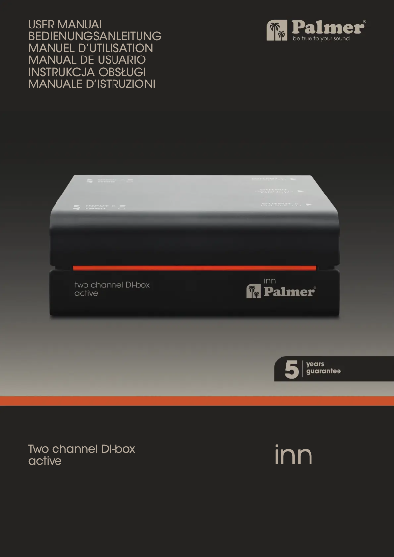 Page 1 of the manual User Manual Palmer RIVER inn