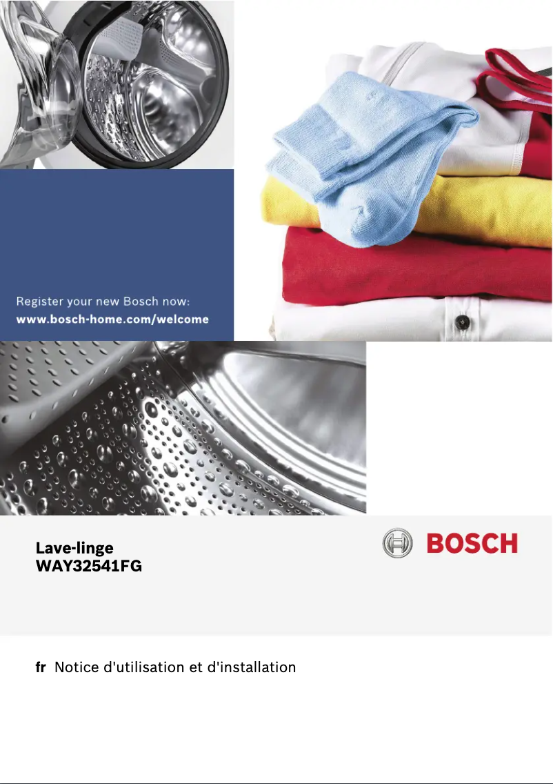 Page 1 of the manual User Manual Bosch WAY32541FG