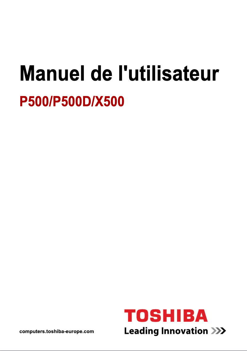 Image de la première page du manuel de l'appareil P500