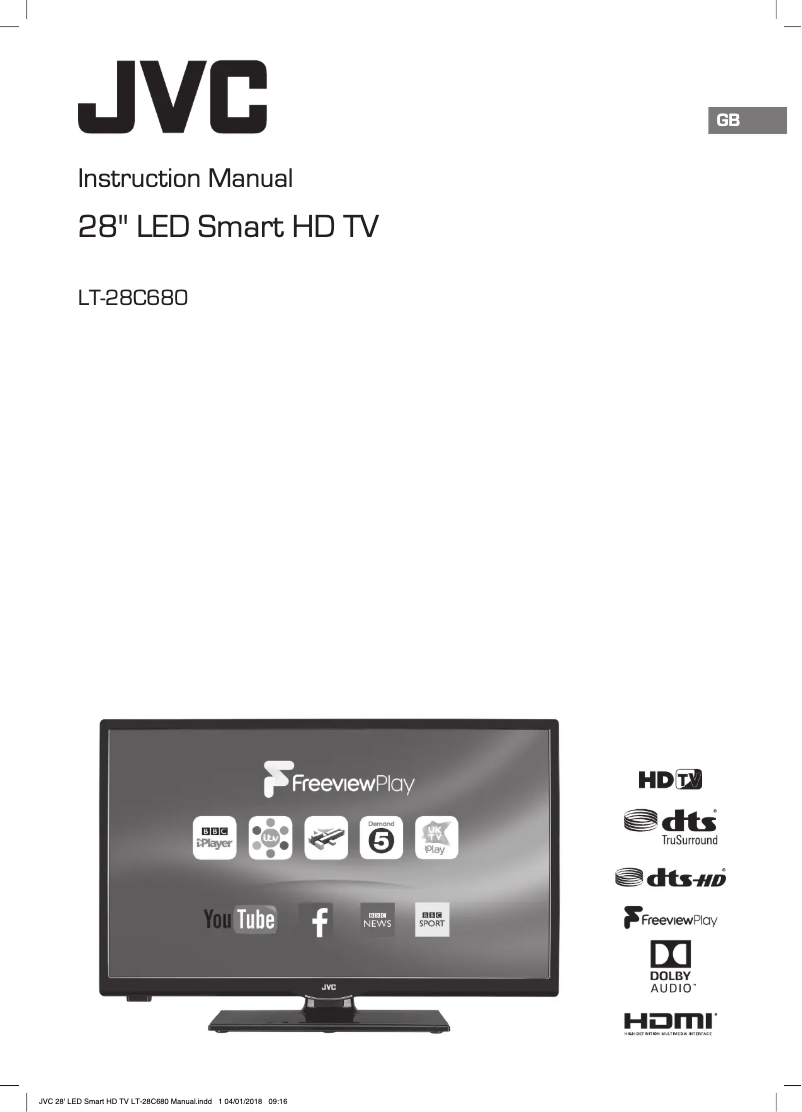 Page 1 of the manual User Manual JVC LT-28C680