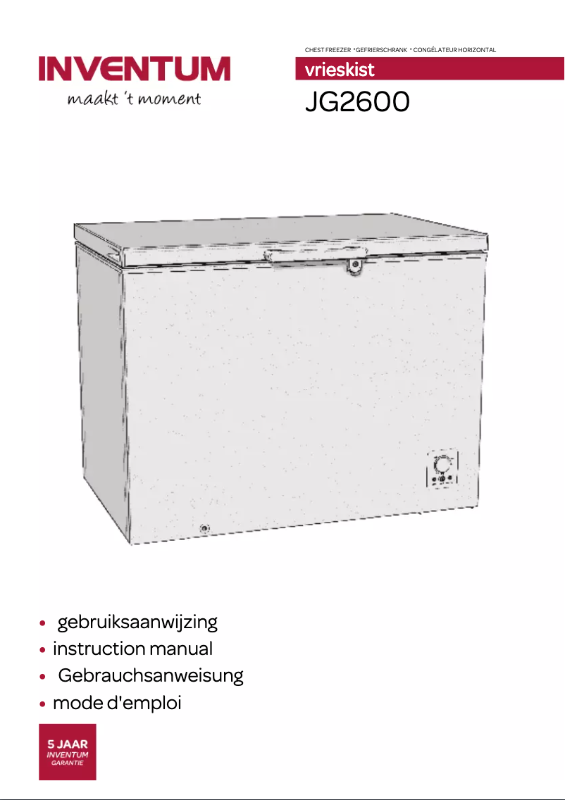 Page 1 of the manual User Manual Inventum JG2600