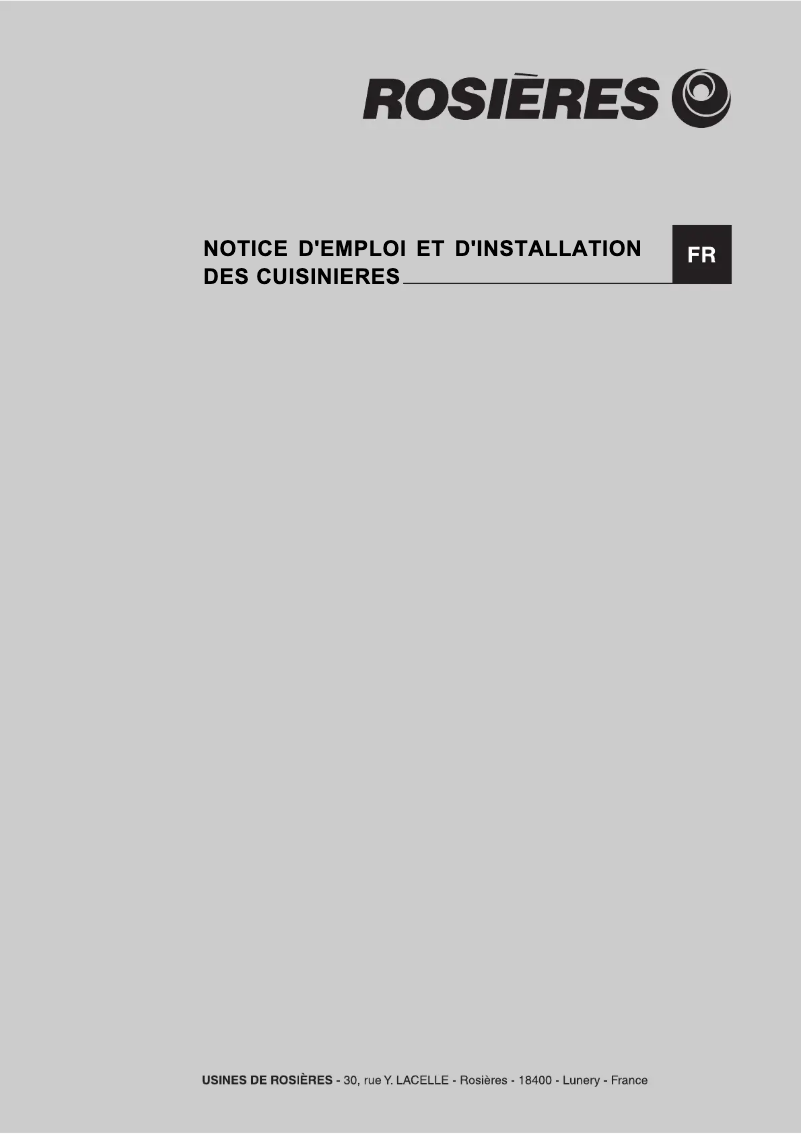 First page image of the manual for RBP 60 IN