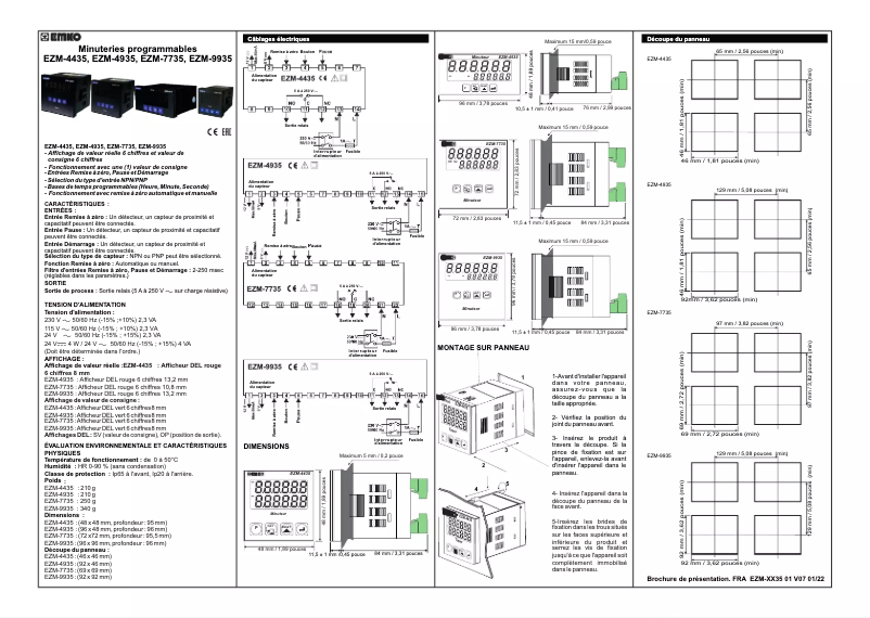 First page image of the manual for EZM-9935