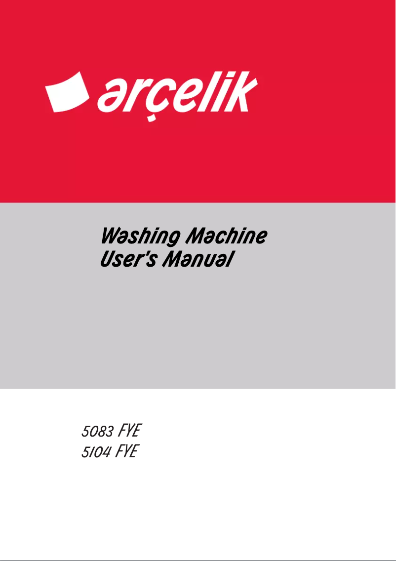 First page image of the manual for 5104 FYE