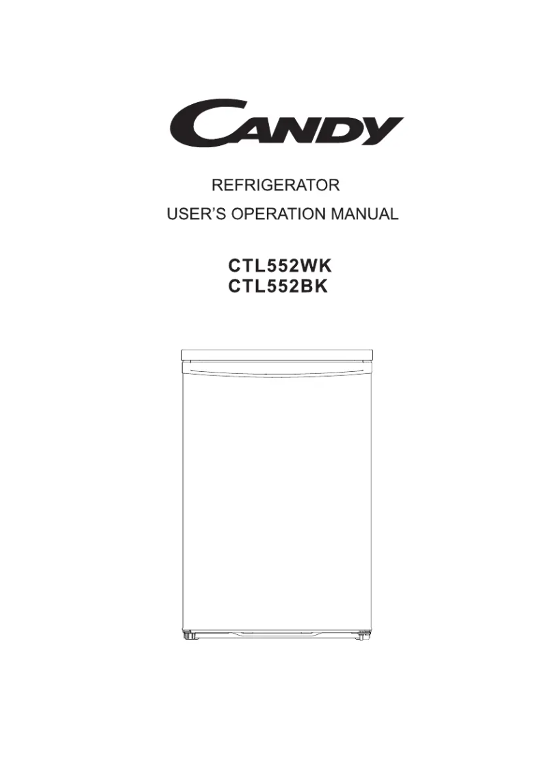 Page 1 of the manual User Manual Candy CTL552BK