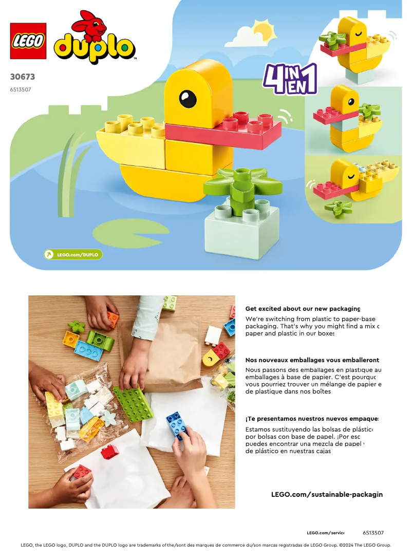 First page image of the manual for Duplo 30673
