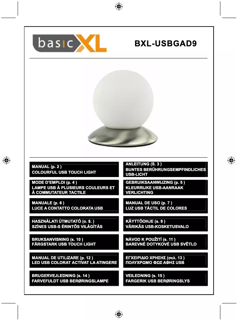 Page 1 of the manual User Manual basicXL BXL-USBGAD9