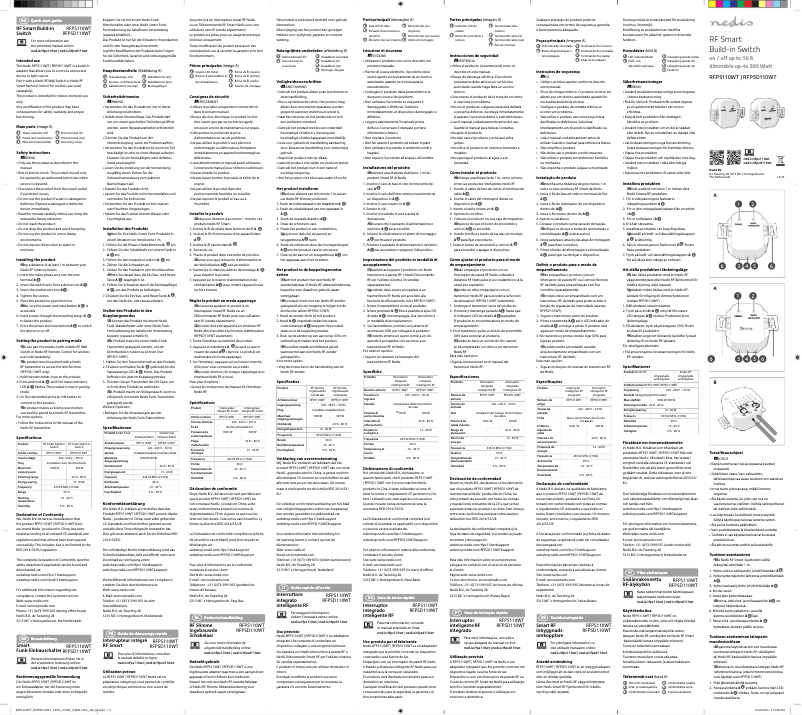 First page image of the manual for RFPSD110WT