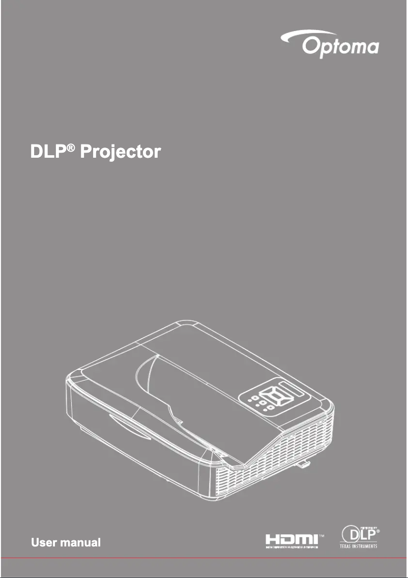 Page 1 of the manual User Manual Optoma ZH400USTI