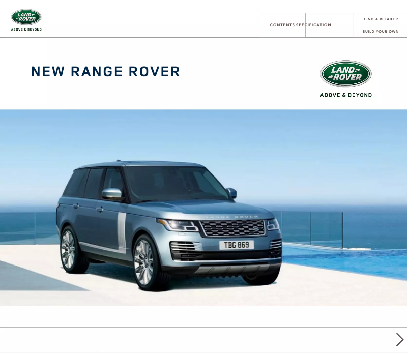 Page 1 of the manual User Manual Land Rover Range Rover (2019)