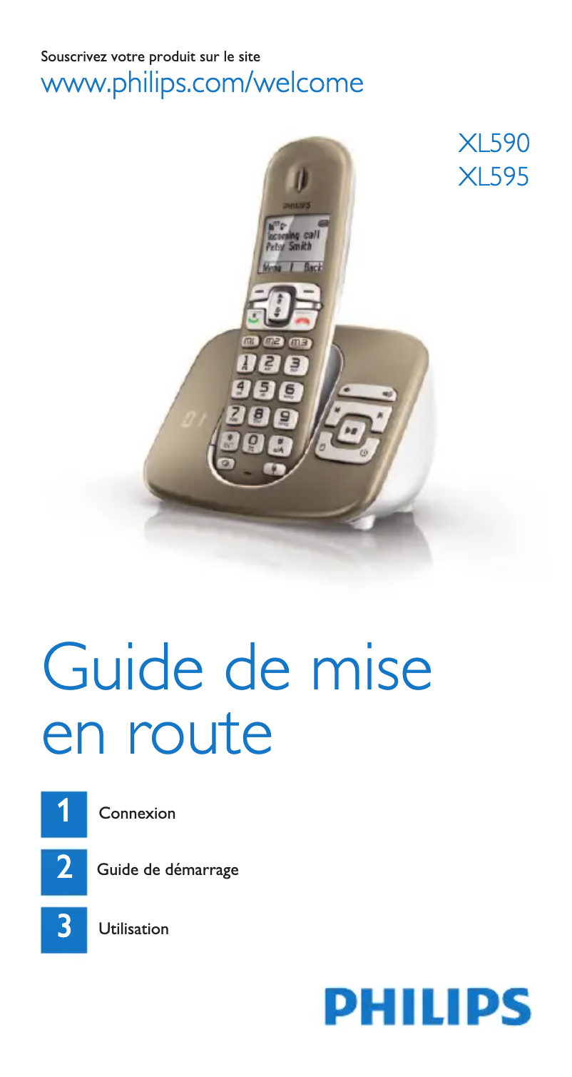 Page 1 of the manual Quick Start Guide Philips SoClear XL5902C