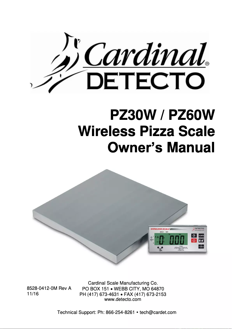 First page image of the manual for PZ30W