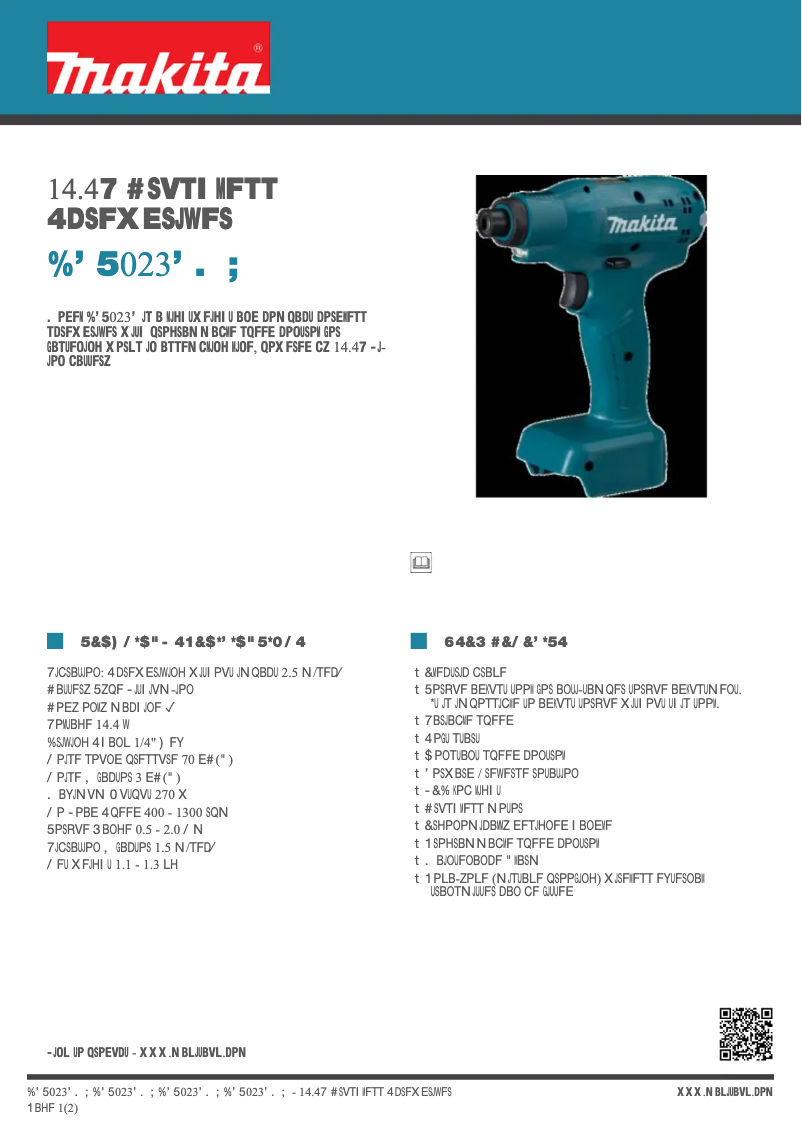 First page image of the manual for DFT023FMZ