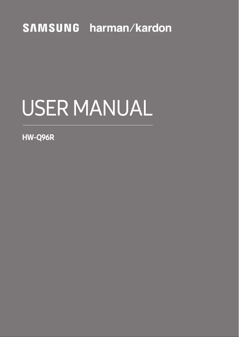 Page 1 of the manual Quick Start Guide Samsung HW-Q96R