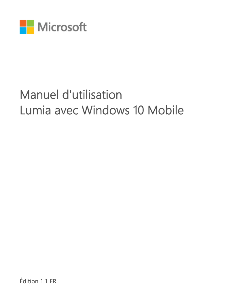 Image de la première page du manuel de l'appareil Lumia 550