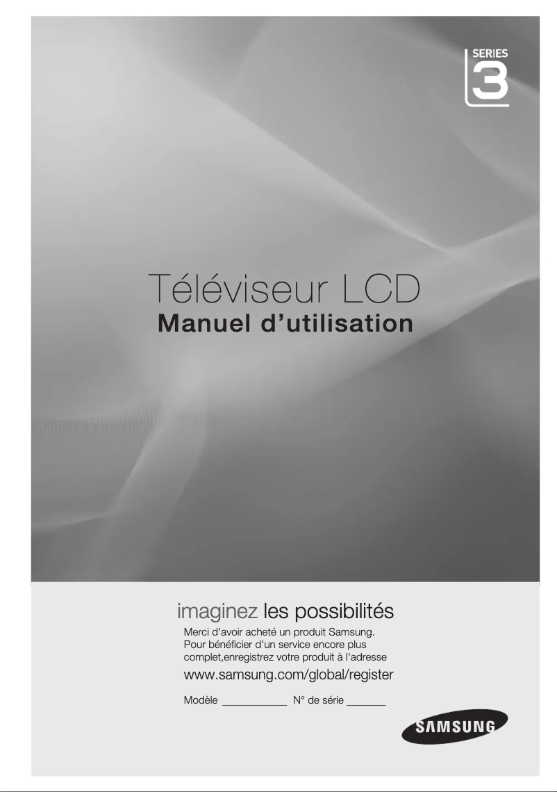 First page image of the manual for LA22C350D1