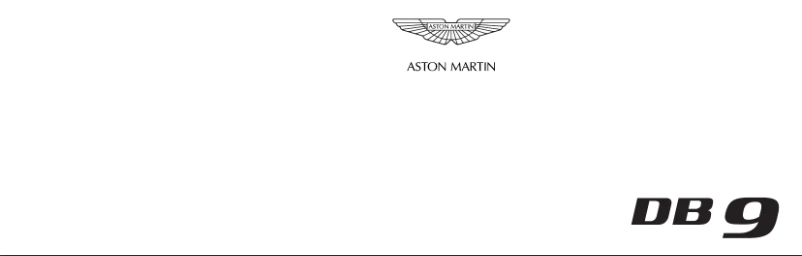 Page 1 of the manual User Manual Aston Martin DB9 (2006)