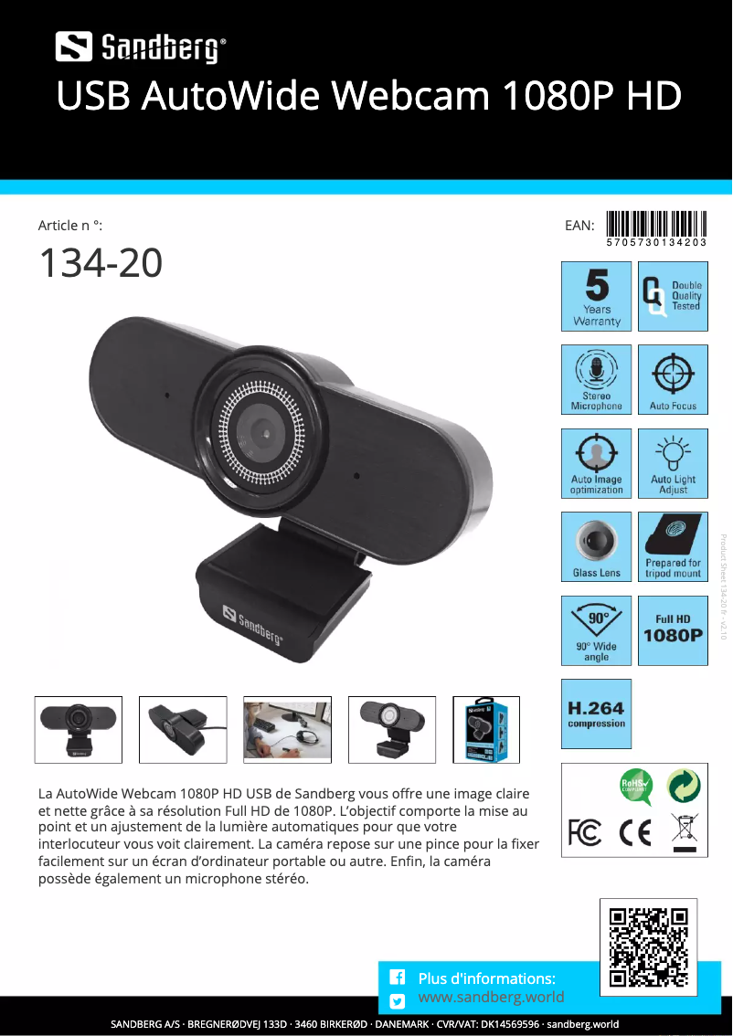 Page 1 of the manual User Manual Sandberg 134-20