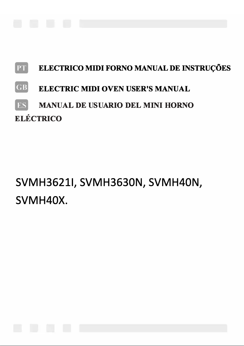 First page image of the manual for SVMH3621I