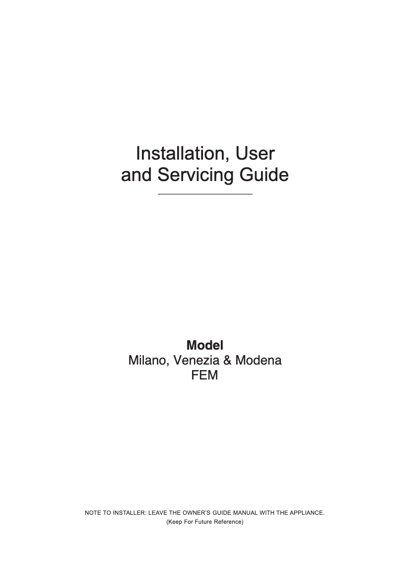 First page image of the manual for MI29650FEMIX