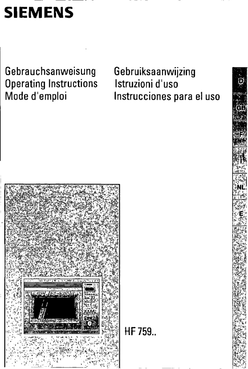 First page image of the manual for HF75920