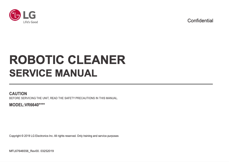 Page 1 of the manual User Manual LG VRF6640LVR