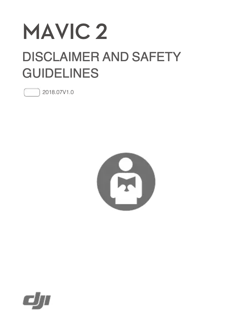 First page image of the manual for Mavic 2 Pro