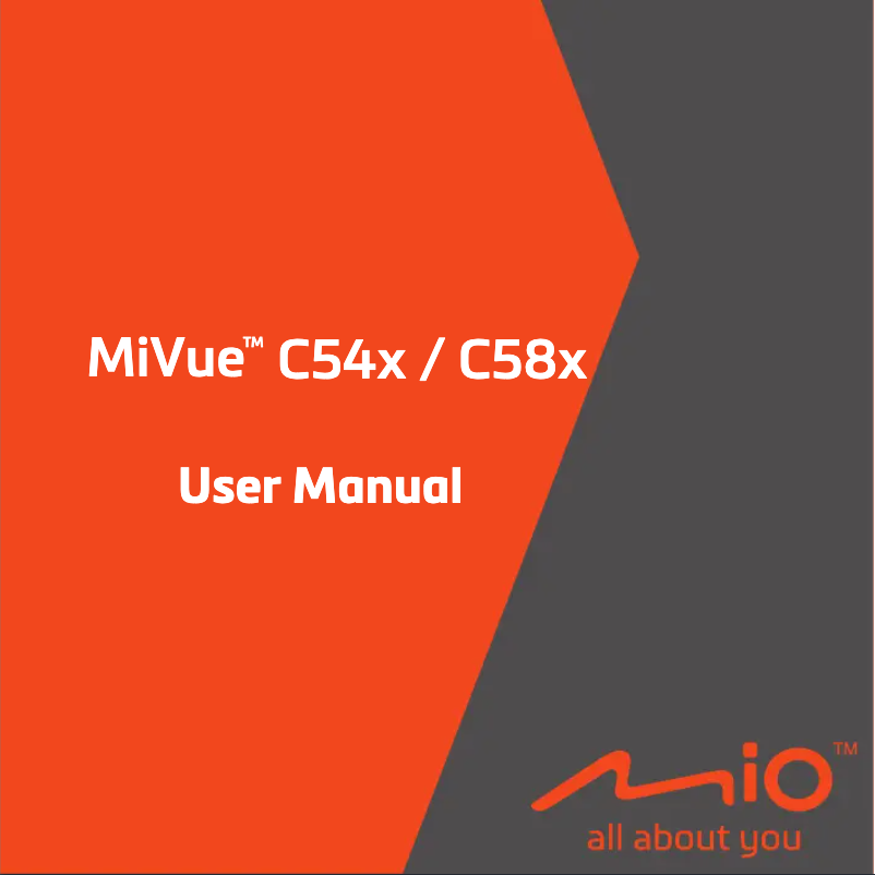 Page 1 of the manual User Manual Mio MiVue C588T
