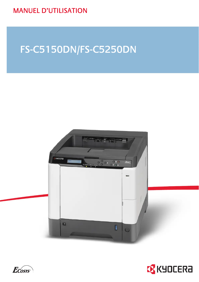 Page 1 of the manual User Manual Kyocera FS-C5250DN